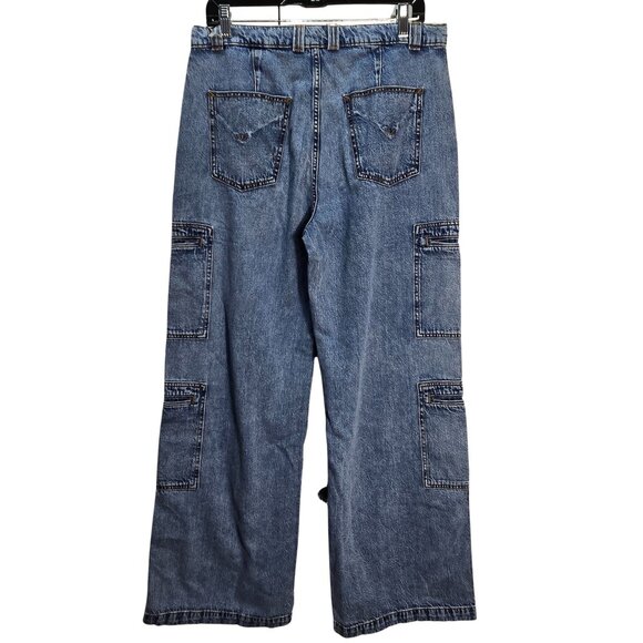 NWT | Hudson Jeans High Rise Wide Leg Multi Pocket Utility Cargo Denim | 30 - Picture 2 of 6